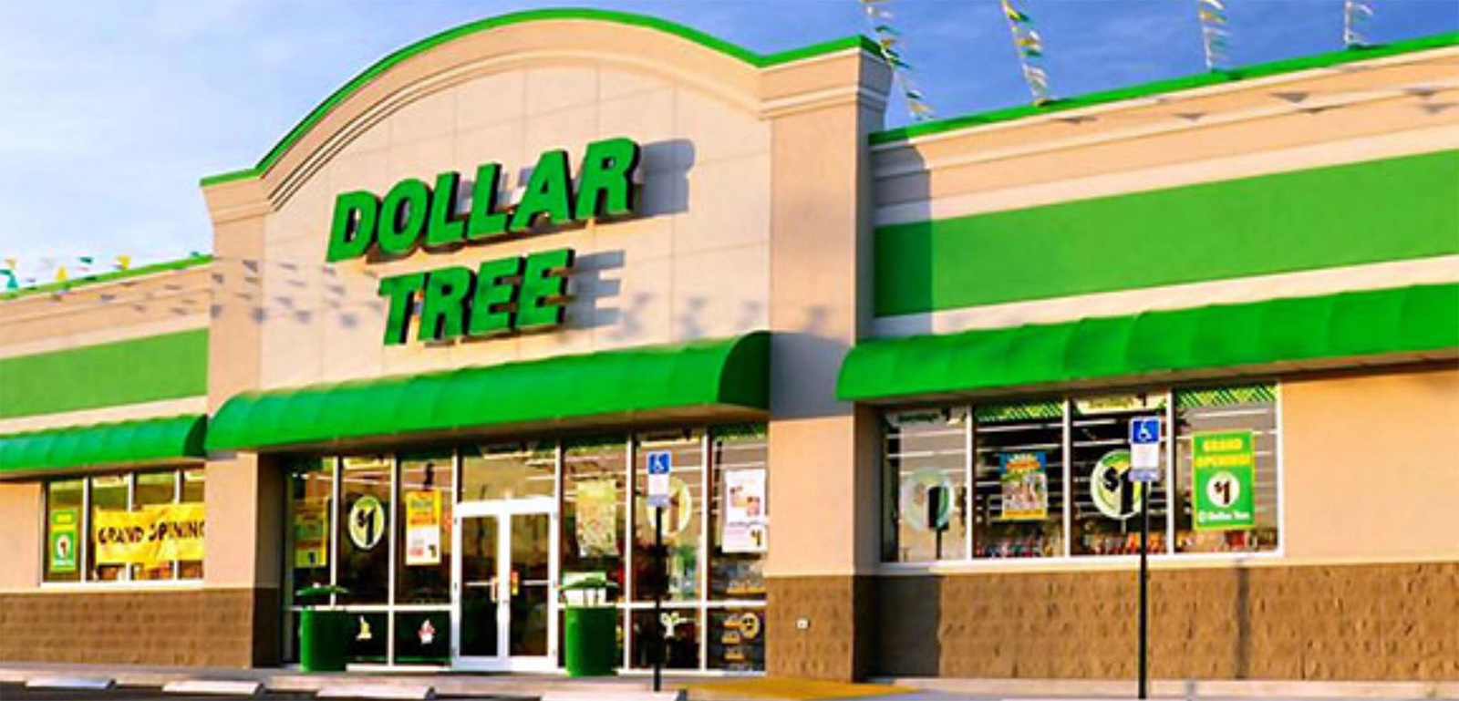 more glass store front dollar tree